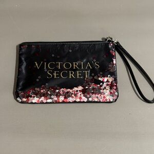 Victoria's Secret Black and Red Sequin Wristlet
